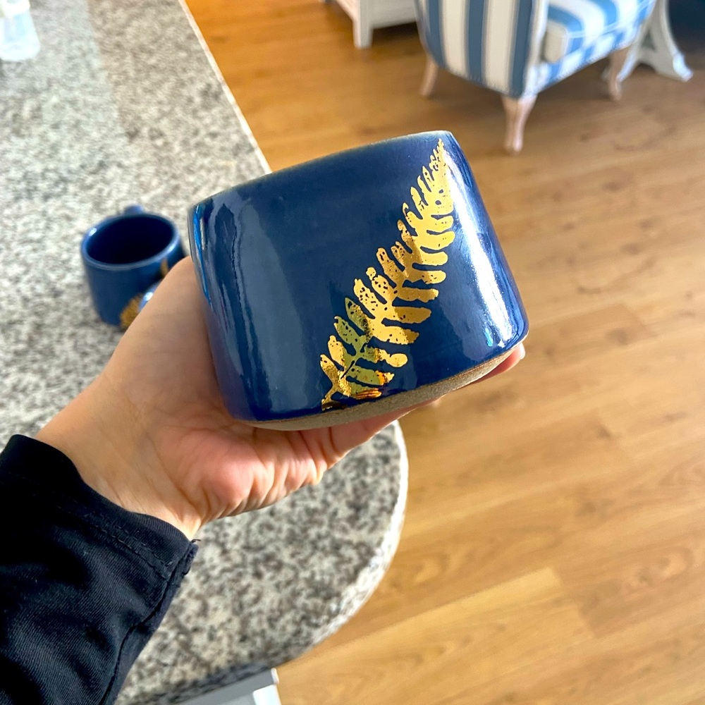 Beautiful hand painted set of four mugs